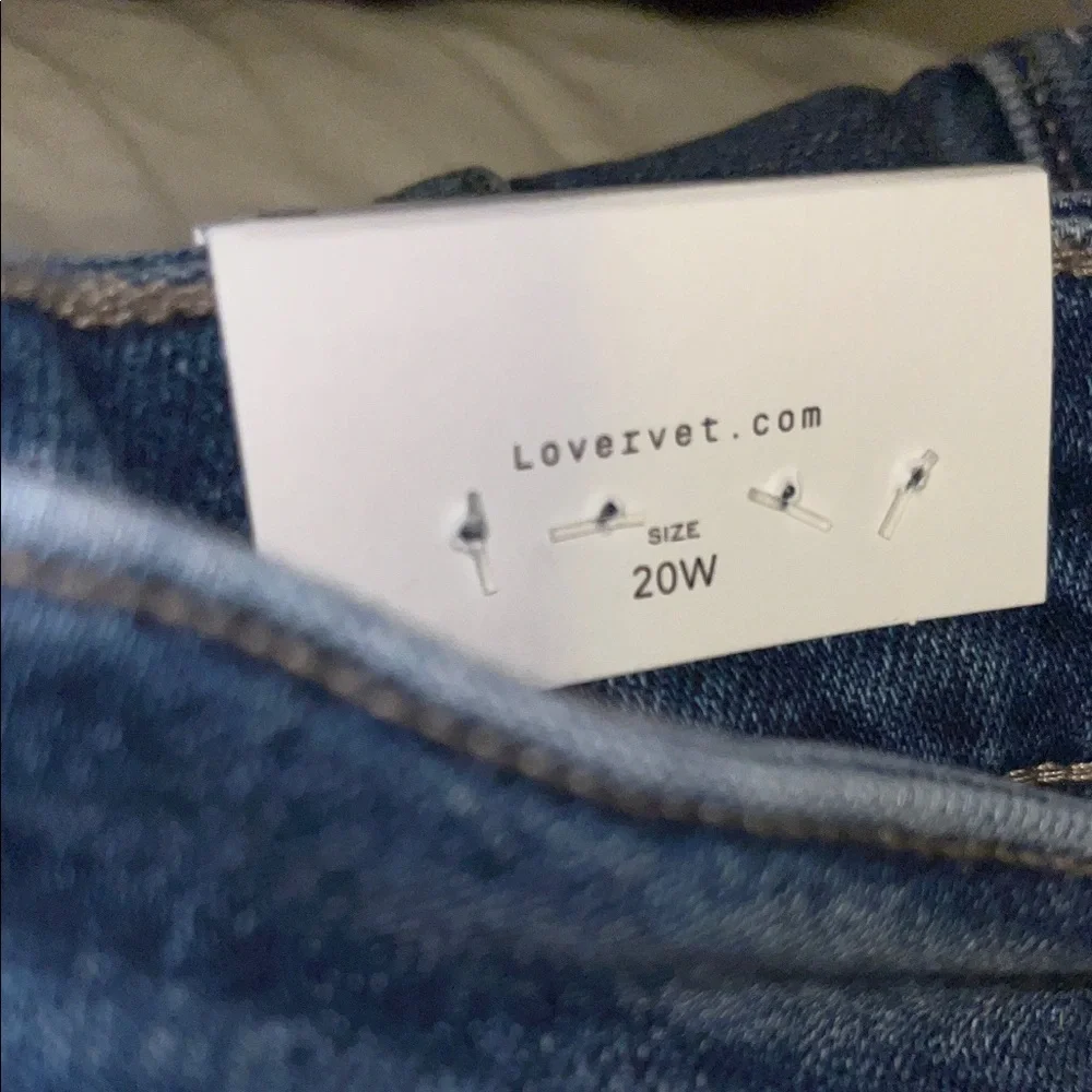 Lovervet by Vervet 20W Women’s Control Top High Rise Straight Leg Denim Jeans